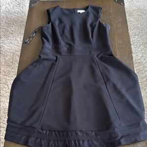 Calvin Klein Black Pleated Sheath Dress